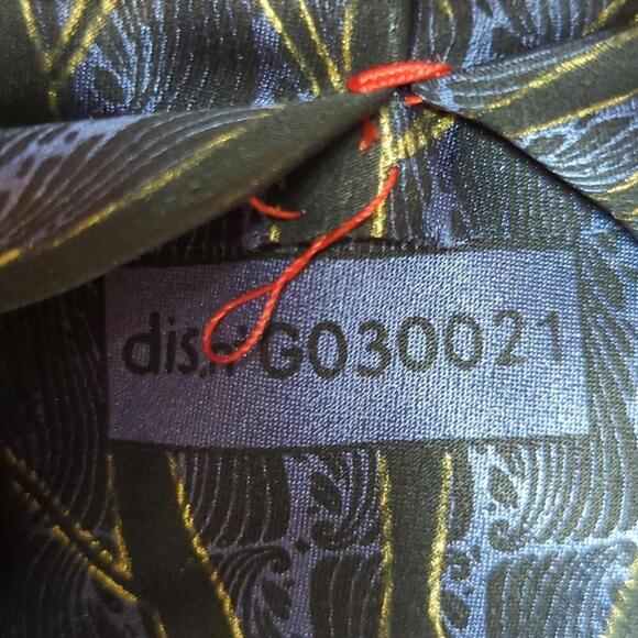 Vintage Brioni Tie Black Gold Purple 100% Silk Hand Made in Italy Barcelino - Picture 8 of 9